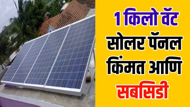 1 kw solar price and subsidy